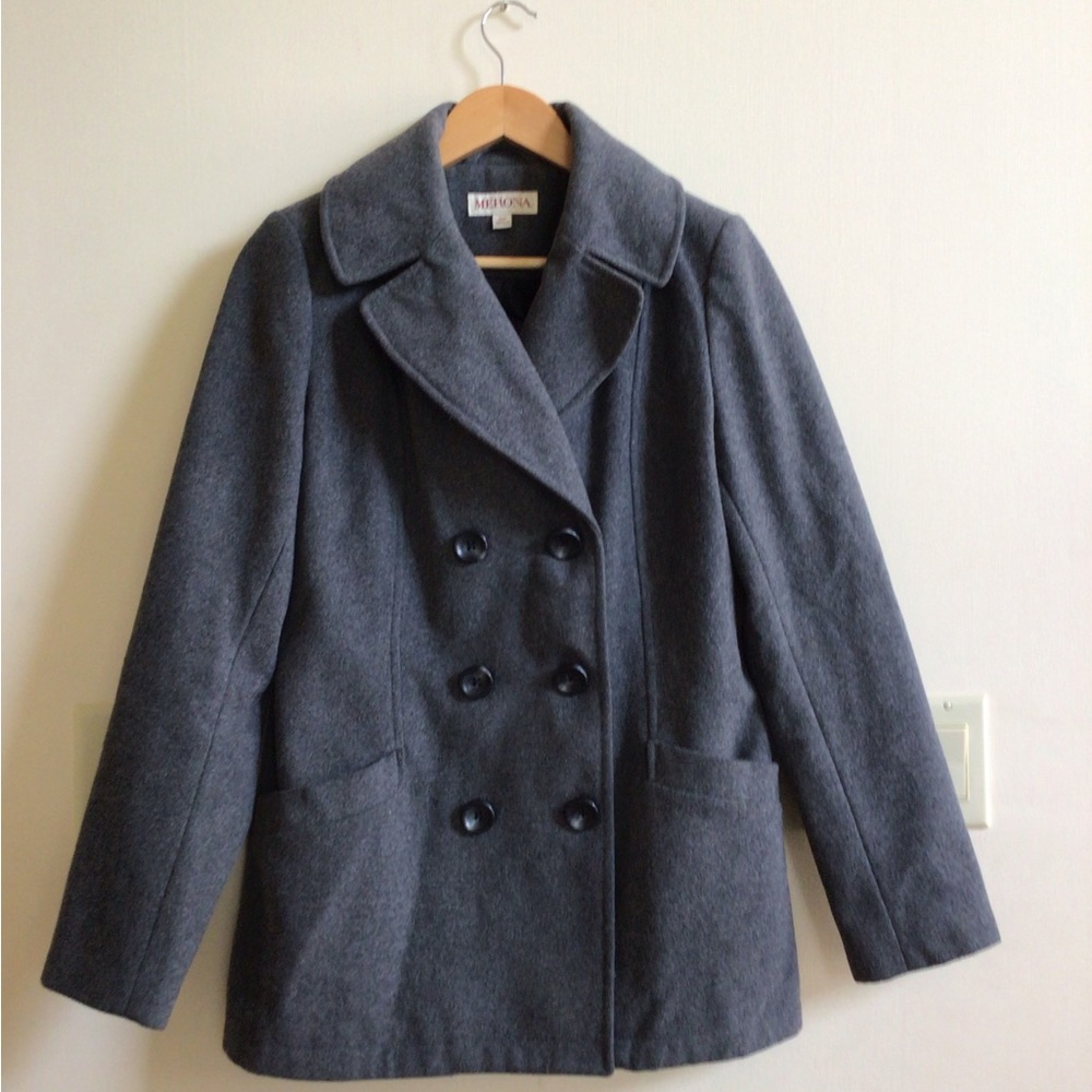 Gray Peacoat Jacket